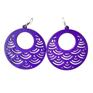 Statement Purple Earrings Bohemian Dangle Drop‎ Earrings Lightweight